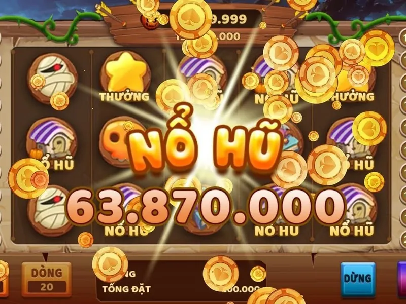 Hình ảnh quay hũ jackpot với số tiền thưởng lớn đang tăng lên